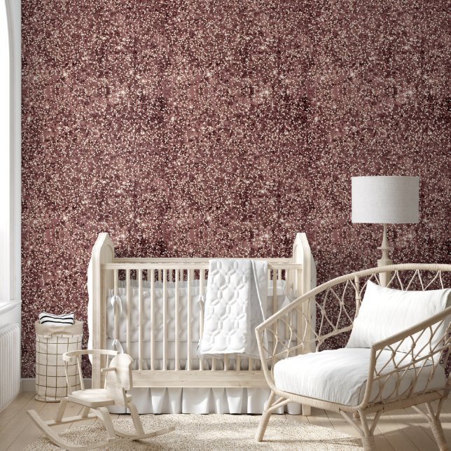 Minimalist Elegant Rose Gold Glitter Patterns Wallpaper (Kids)