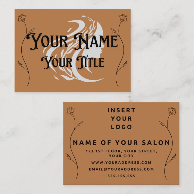 Minimalist Elegant Salon Business Card (Front/Back)