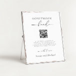 Minimalist Elegant Script Honeymoon Fund Wedding Poster<br><div class="desc">Minimalist Elegant Script Honeymoon Fund Wedding Sign</div>