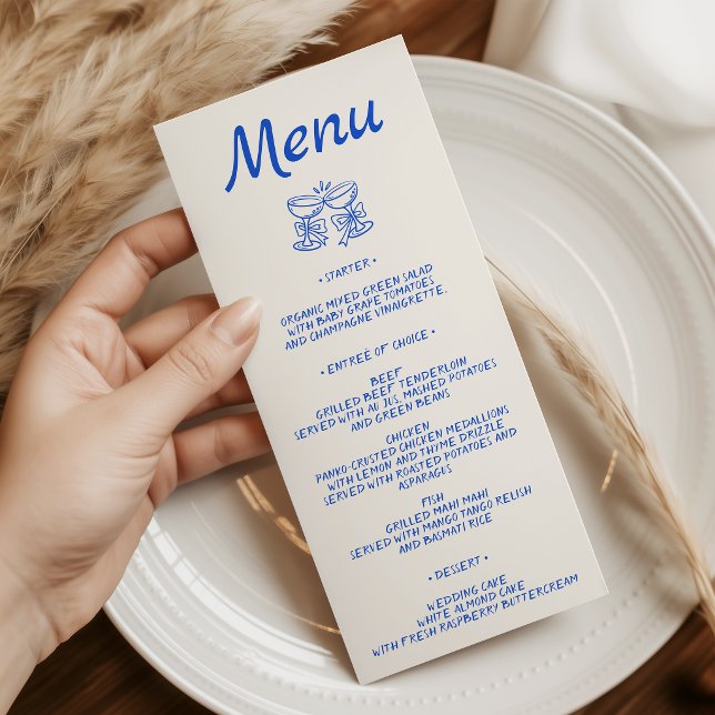 Minimalist Elegant Script Wedding Menu (Creator Uploaded)