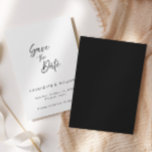 Minimalist Elegant Script | Wedding Save The Date<br><div class="desc">A minimalist script wedding save the date card.  This save the date card features an elegant script text with a minimal black and white theme.  Customize the text with all the details for your special day.</div>