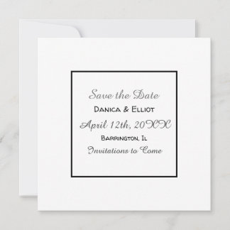 Minimalist Elegant Simple Heart Photo Wedding Save The Date