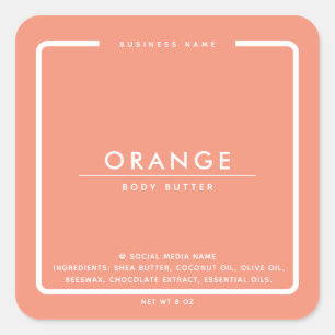 Minimalist elegant simple modern wraparound  square sticker