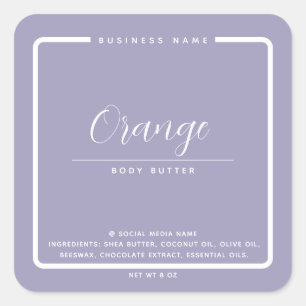 Minimalist elegant simple modern wraparound  square sticker