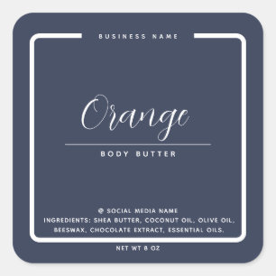 Minimalist elegant simple modern wraparound square sticker