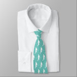 Minimalist Elegant Skiers Winter Blue White Tie<br><div class="desc">Cool winter themed skier pattern design. Alpine skiers skiing in vintage retro ski suits. Wonderful winter sport fun gift for a skier in your circle of friends, co-workers or family. Whimsical skiers artwork illustration design. Skiers skiing ski home decor, Ski team, ski coach gift. Skiers skiing ski skis neck tie...</div>