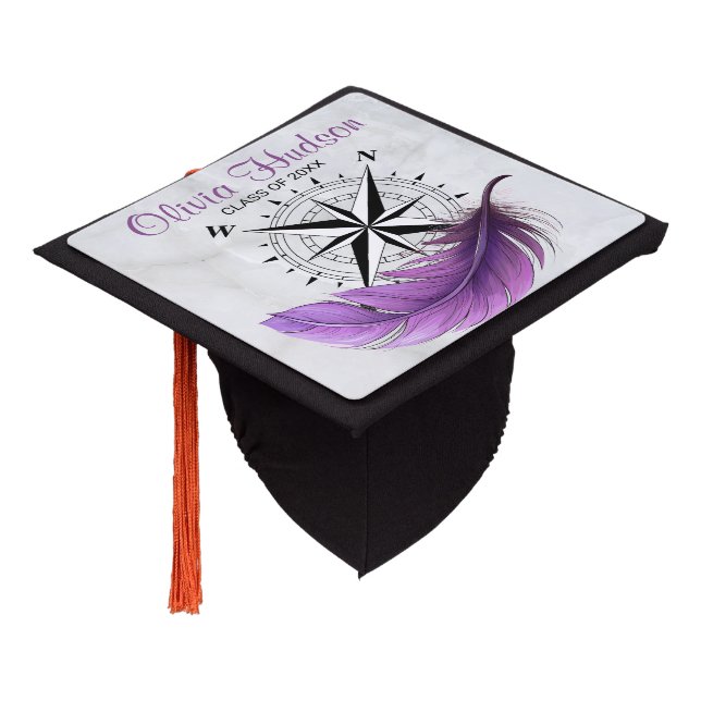 Minimalist ,Elegant Symbol Graduation Cap Topper (Angled)