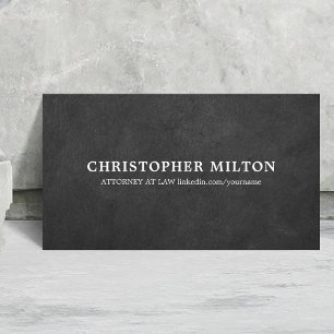 Minimalist Elegant Texture Black Consultant Business Card