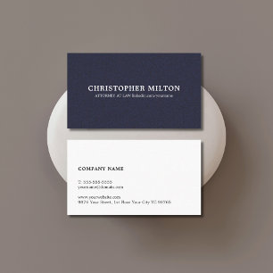 Minimalist Elegant Texture Blue Consultant Business Card
