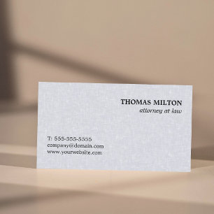 Minimalist Elegant Texture Grey Attorney Business Card