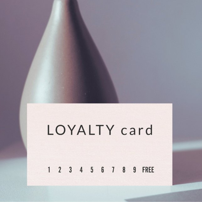 Minimalist Elegant Texture Light Pastel Beauty Loyalty Card (Creator Uploaded)