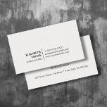 Minimalist Elegant Texture White Attorney at law Business Card<br><div class="desc">Simple elegant business card template for consultant,  attorney at law. Perfect for anybody who likes minimalist and unique design.</div>