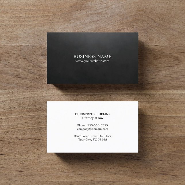 Minimalist Elegant Textured Black Consultant Business Card (Creator Uploaded)