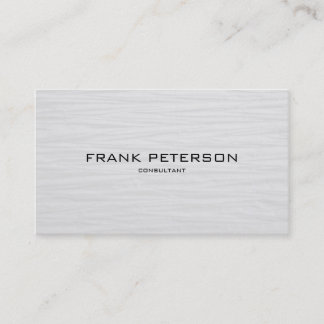 Minimalist Elegant Textured Black White Consultant Business Card