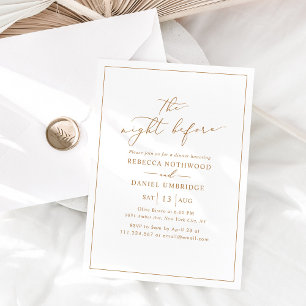Minimalist & Elegant The Night Before  Invitation