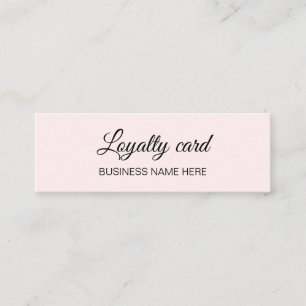 Minimalist elegant trendy pink loyalty card