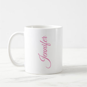Minimalist elegant unique modern plain name coffee coffee mug