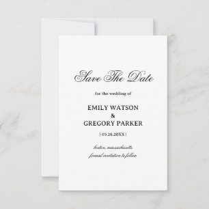 Minimalist Elegant Wedding Design Save The Date