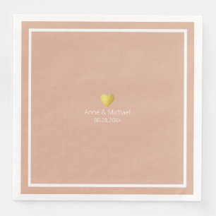 Minimalist Elegant Wedding Dusty Rose Napkin