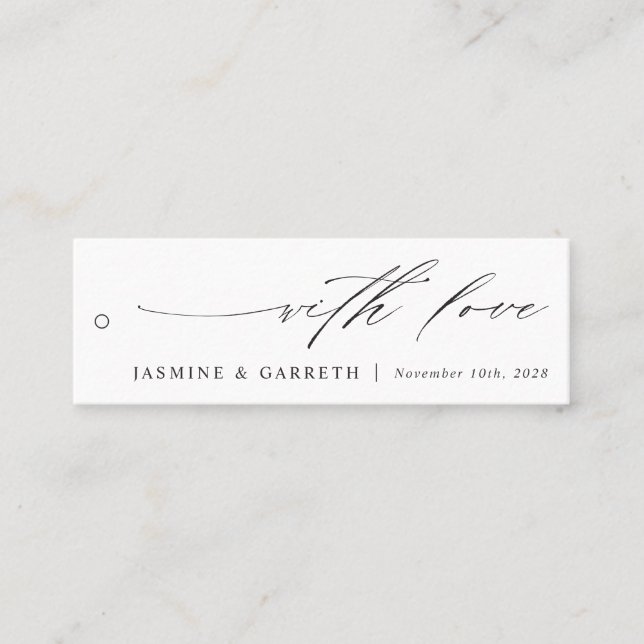 Minimalist Elegant Wedding Favour Tag (Front)