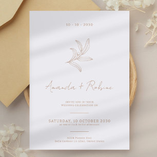 Minimalist Elegant Wedding Invitation
