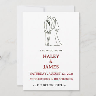 Minimalist Elegant Wedding  Invitation