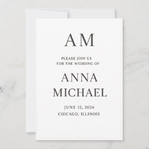 Minimalist Elegant Wedding Invitation – Luxury Sty
