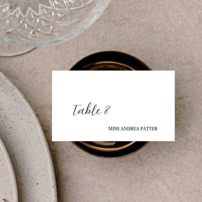 Minimalist Elegant Wedding Place Card (Creator Uploaded)