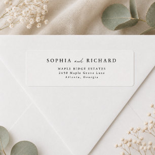 Minimalist Elegant Wedding Return Address