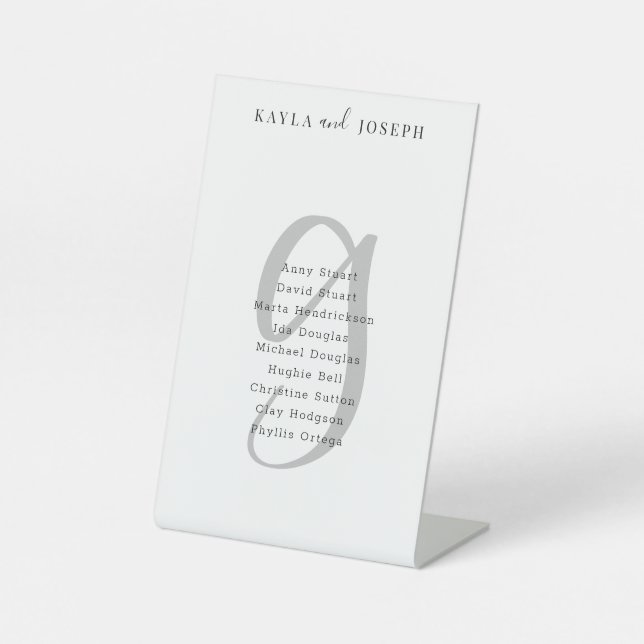 Minimalist Elegant Wedding Table Number 9 Pedestal Sign (Front)