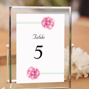 Minimalist Elegant Wedding Table Number Card