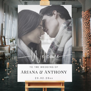Minimalist Elegant Wedding Welcome Sign Poster