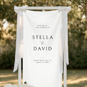 Minimalist Elegant Welcome Wedding Vinyl Banner