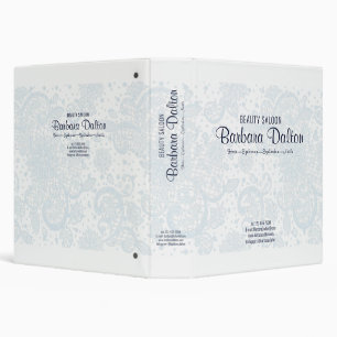 Minimalist Elegant White Lace Collection Binder