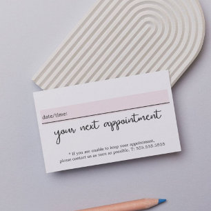 Minimalist Elegant White Rose Beauty  Appointment Card
