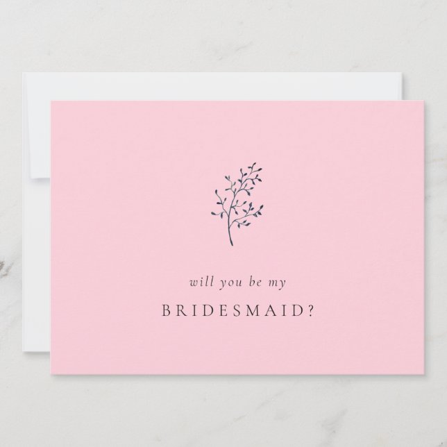 Minimalist Elegant Will You Be My Bridesmaid (Front)