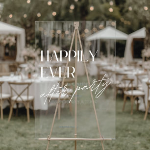 Minimalist Elopement Reception Party Welcome Acrylic Sign