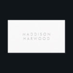 Minimalist Embossed Effect Business Card<br><div class="desc">This minimalist yet eye catching business card is perfect for any profession, featuring simple name in embossed effect on white background. Please note that the embossing is an effect, not actual emoboss. For more advanced customization of this design, e.g. changing layout, font or text size please click the "CUSTOMIZE" button...</div>