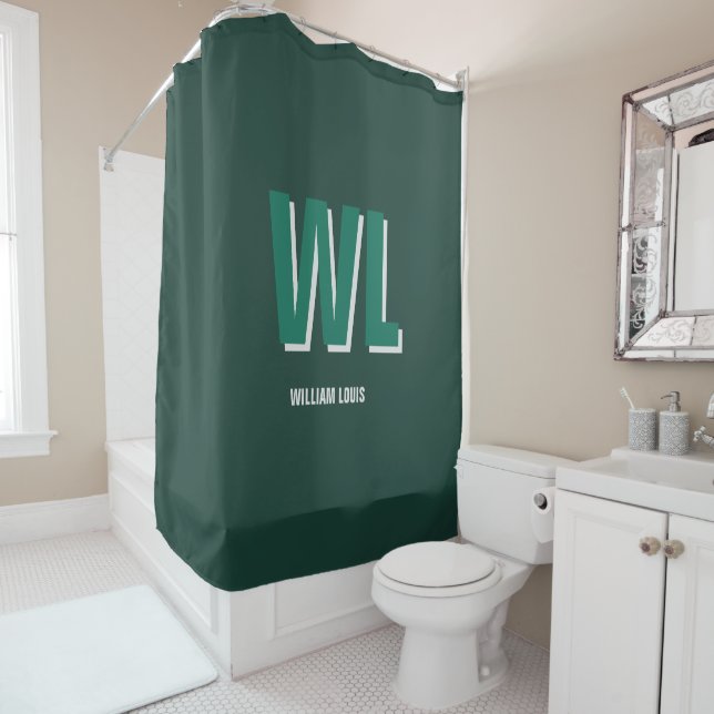 Minimalist Emerald Green Personalized Monogram  (In Situ)