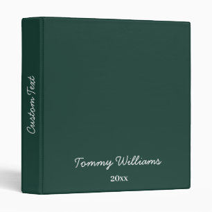 Minimalist Emerald Green Professional Simple Binder
