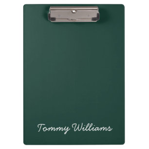 Minimalist Emerald Green Professional Simple Clipboard