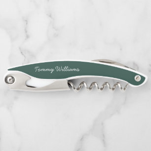 Minimalist Emerald Green Professional Simple Corkscrew