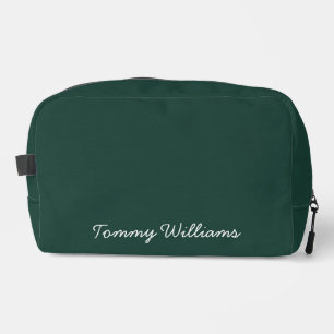 Minimalist Emerald Green Professional Simple Dopp Kit