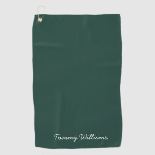 Minimalist Emerald Green Professional Simple Golf Towel
