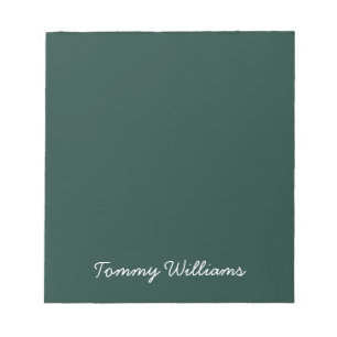 Minimalist Emerald Green Professional Simple Notepad