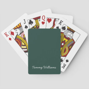 Minimalist Emerald Green Professional Simple Playing Cards