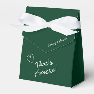 Minimalist Emerald Green Welcome Wedding Favor Box