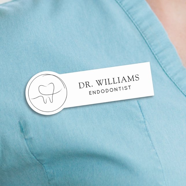 Minimalist Endodontist Name Tag (Creator Uploaded)