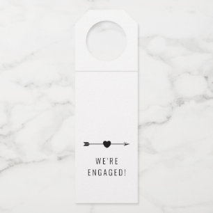 Minimalist   Engagement   Black Bottle Hanger Tag