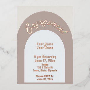 Minimalist Engagement Foil Invitation